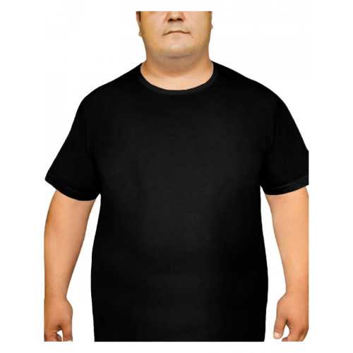 Чоловіча футболка батал чорна 3XL-4XL-5XL Oztas Бавовна A-1037