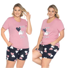 Піжама жіноча Rubina 2XL 3XL 4XL Комплект футболка та шорти 5151