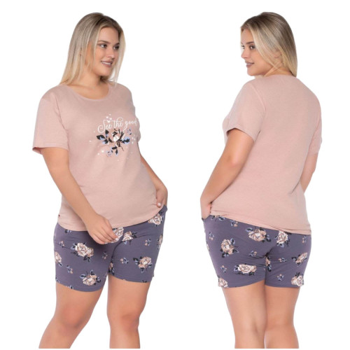 Піжама жіноча Rubina 2XL 3XL 4XL Комплект футболка та шорти 5009