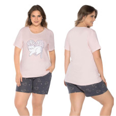 Піжама жіноча Rubina 2XL 3XL 4XL Комплект футболка та шорти 4893