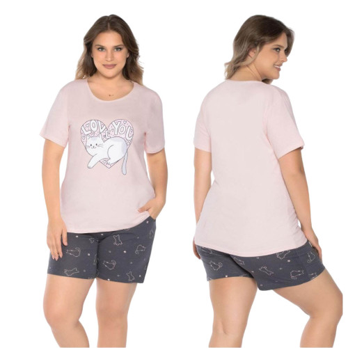 Піжама жіноча Rubina 2XL 3XL 4XL Комплект футболка та шорти 4893