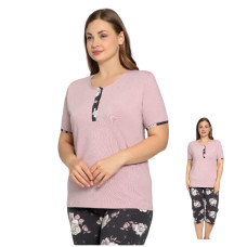 Піжама жіноча Rubina 2XL 3XL 4XL Комплект футболка та Бриджі 5601
