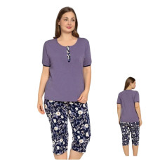 Піжама жіноча Rubina 5XL 6XL 7XL Комплект футболка та Бриджі 5593