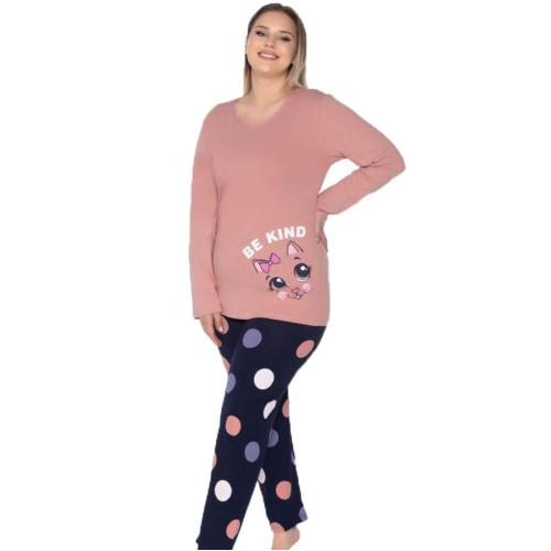 Жіноча піжама Великий розмір 2XL-3XL-4XL бавовна Rubina 4661