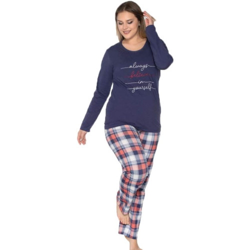 Жіноча піжама Великий розмір 2XL-3XL-4XL бавовна Rubina 4703